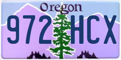 OR license plate 972HCX