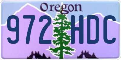 OR license plate 972HDC