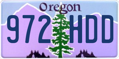 OR license plate 972HDD