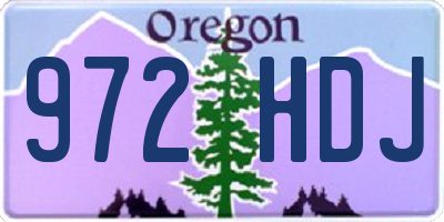 OR license plate 972HDJ