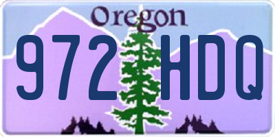 OR license plate 972HDQ