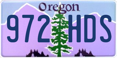 OR license plate 972HDS