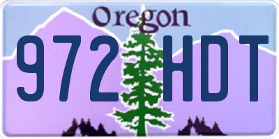 OR license plate 972HDT