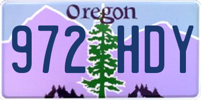 OR license plate 972HDY