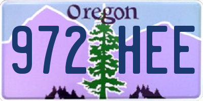 OR license plate 972HEE