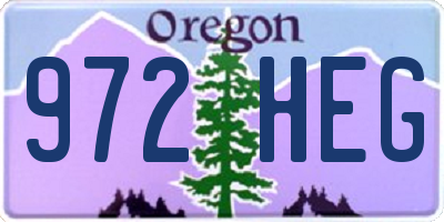 OR license plate 972HEG