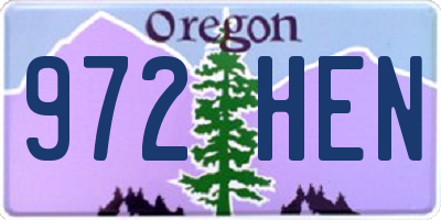 OR license plate 972HEN