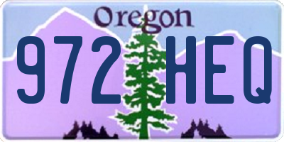 OR license plate 972HEQ