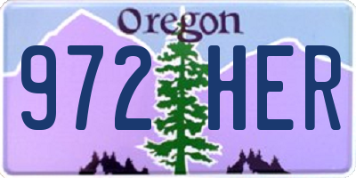 OR license plate 972HER