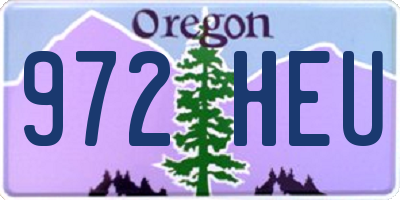 OR license plate 972HEU