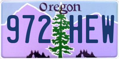 OR license plate 972HEW