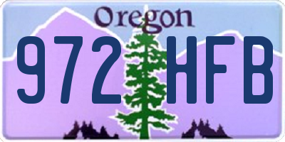 OR license plate 972HFB