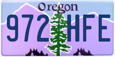 OR license plate 972HFE