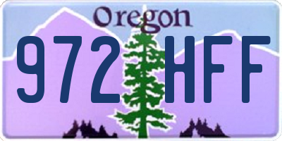 OR license plate 972HFF