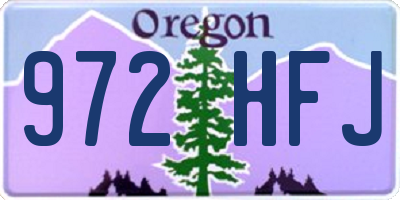 OR license plate 972HFJ