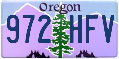 OR license plate 972HFV
