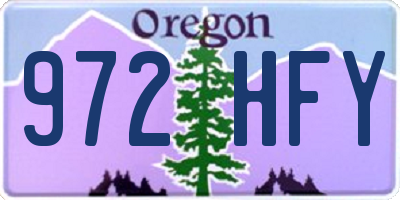 OR license plate 972HFY