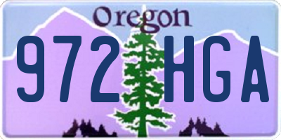 OR license plate 972HGA