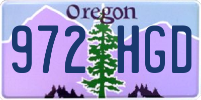 OR license plate 972HGD