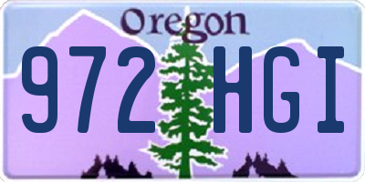 OR license plate 972HGI