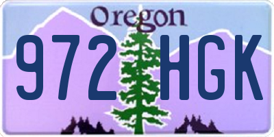 OR license plate 972HGK