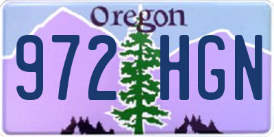 OR license plate 972HGN