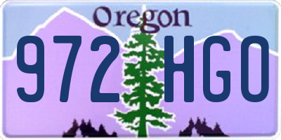 OR license plate 972HGO