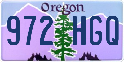 OR license plate 972HGQ