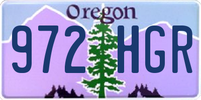 OR license plate 972HGR