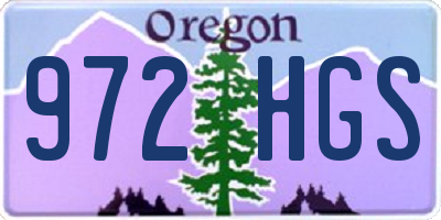 OR license plate 972HGS
