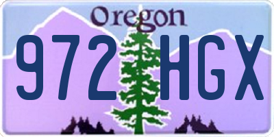 OR license plate 972HGX