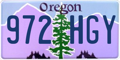 OR license plate 972HGY