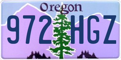 OR license plate 972HGZ