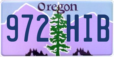 OR license plate 972HIB