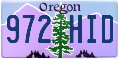 OR license plate 972HID