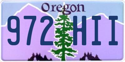 OR license plate 972HII