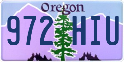 OR license plate 972HIU