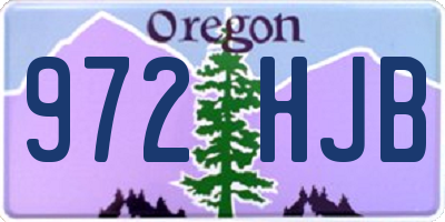 OR license plate 972HJB