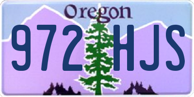OR license plate 972HJS