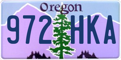 OR license plate 972HKA