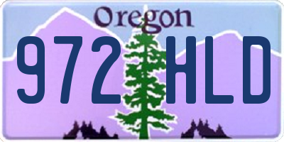OR license plate 972HLD