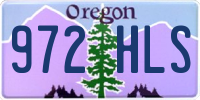 OR license plate 972HLS