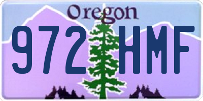 OR license plate 972HMF
