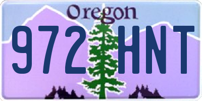 OR license plate 972HNT