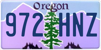 OR license plate 972HNZ