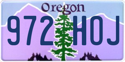 OR license plate 972HOJ