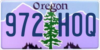 OR license plate 972HOQ