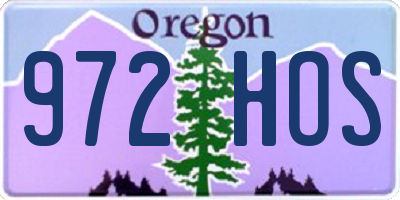 OR license plate 972HOS
