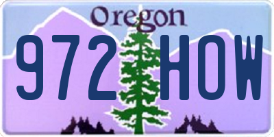 OR license plate 972HOW