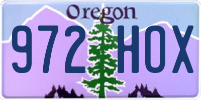 OR license plate 972HOX